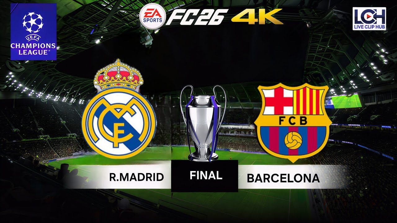 UEFA Champions League Final Highlights RONALDO NAZÁRIO faces MESSI (PS5 Pro) 4K 60FPS
