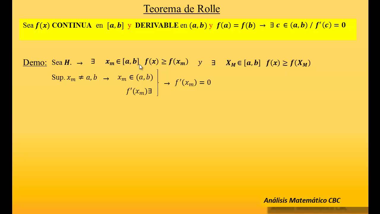 40 - Teorema de Rolle - CBC UBA