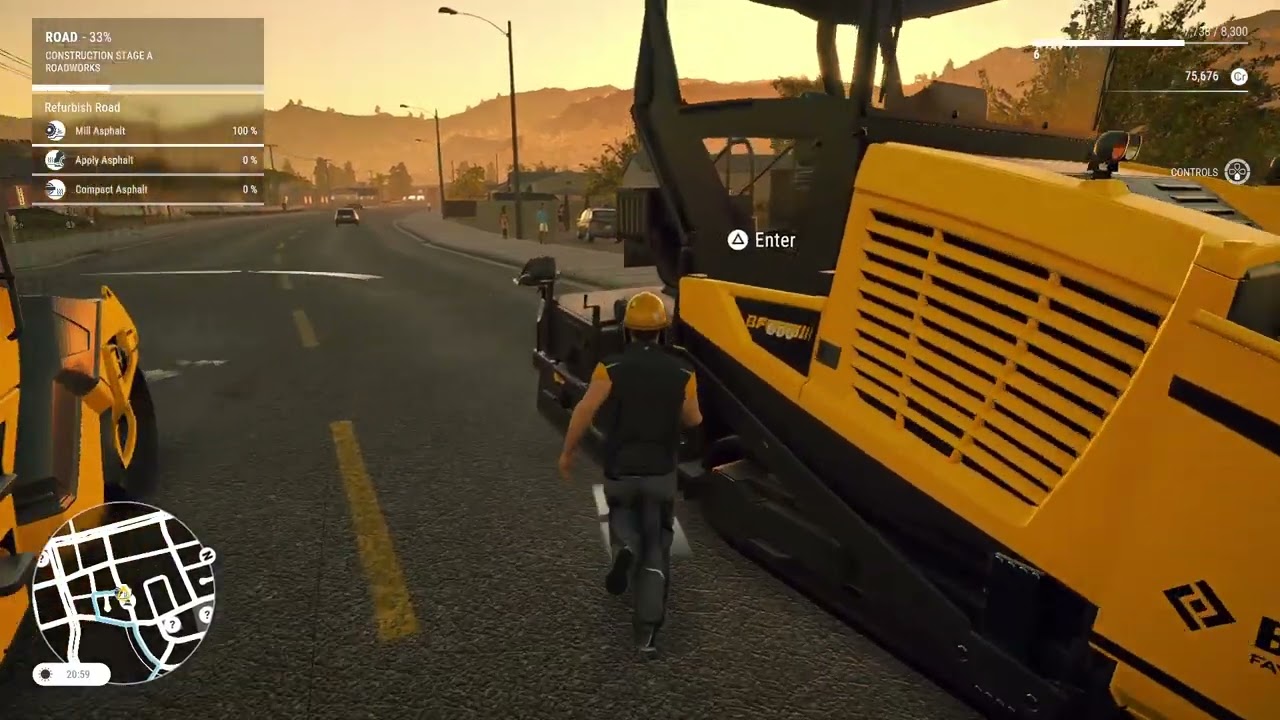 Construction Simulator How to do road work