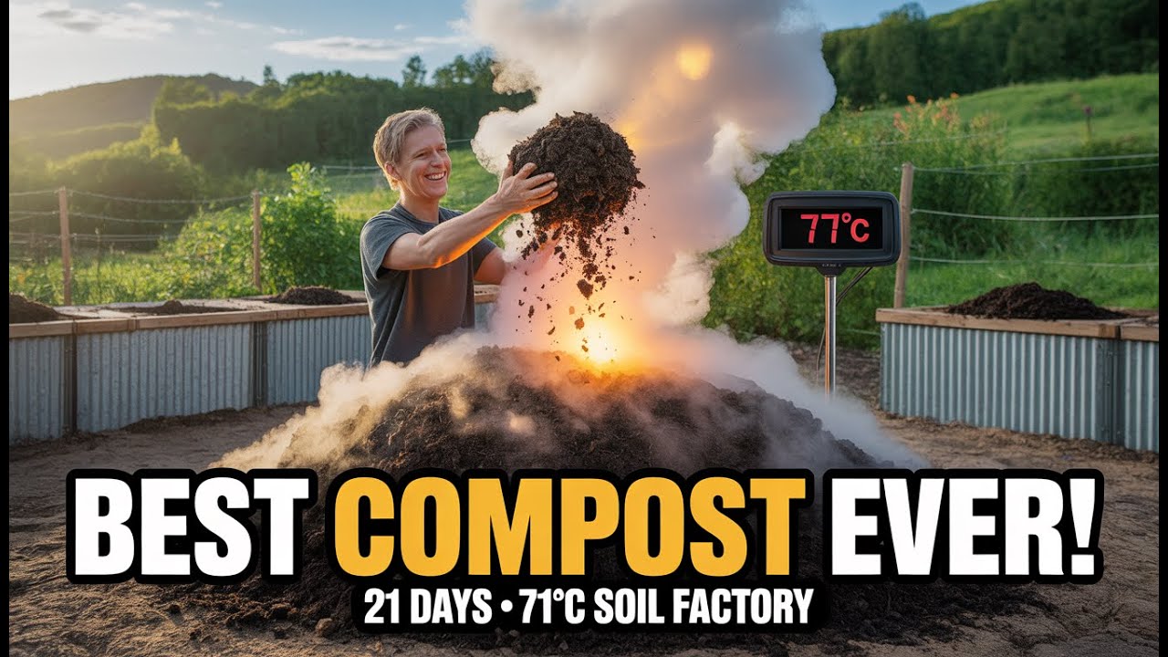 Лучший компост за 21 день | Метод Soil Factory при температуре 71°C для получения богатой садовой...