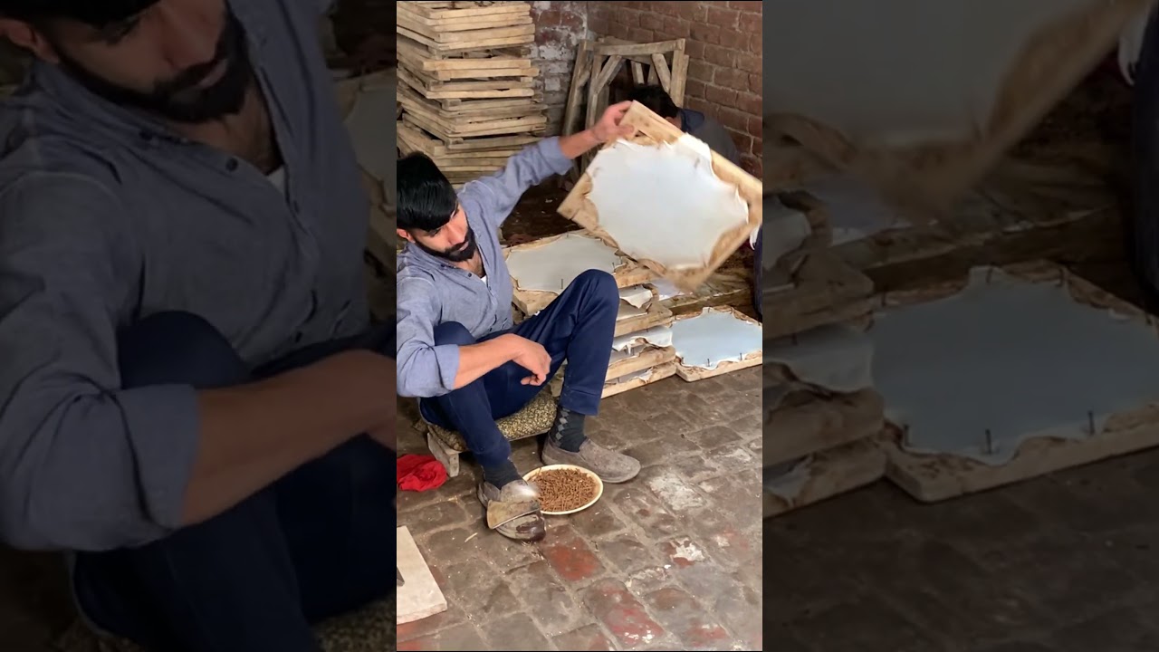 Traditional Musical Dhol Leather Making Process #factoryproducts #machine #ytshorts #leather