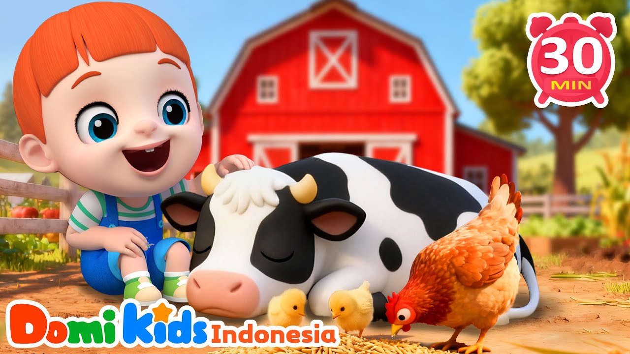 🐷 Lagu Peternakan | Belajar Suara Hewan | Lagu Hewan & Kumpulan Lagu Anak Indonesia | Domi Kids
