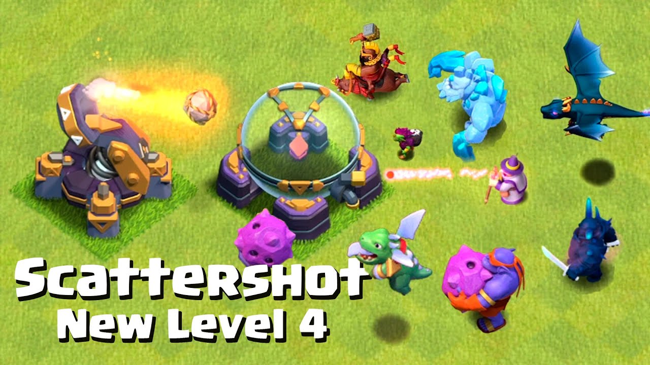Scattershot vs All Max Troops | clash of clans Tips and Tric