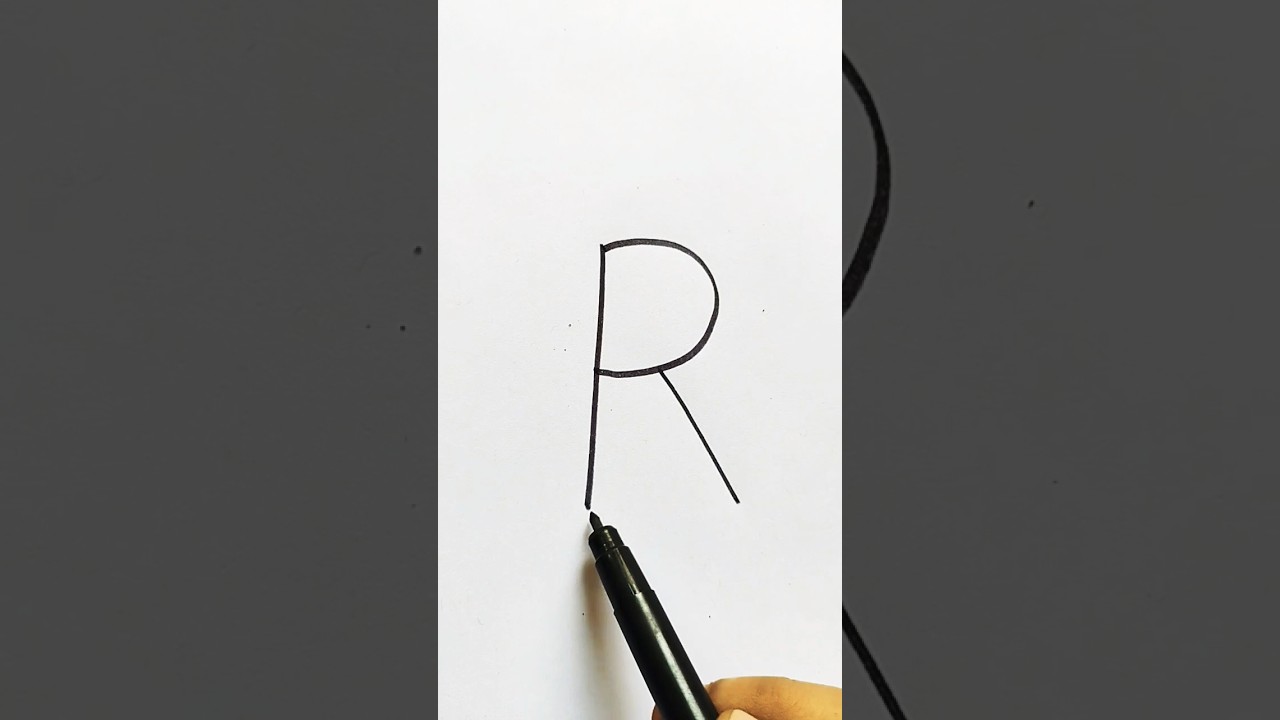 Boy drawing from letter R #shorts #trending #shorts