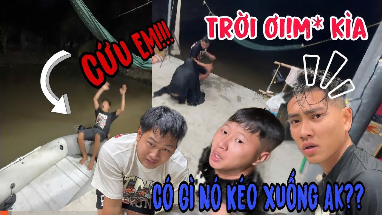 TNB - Trời Tối Mà Bị Vật Thể Lạ Kéo Xuống Ao Khiến Mấy Thanh Niên Sợ Quéo Người