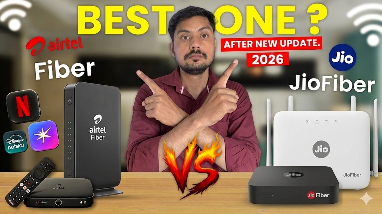 Jio Fiber vs Airtel Fiber 🔥 Best WiFi Connection in 2026? Full Comparison!