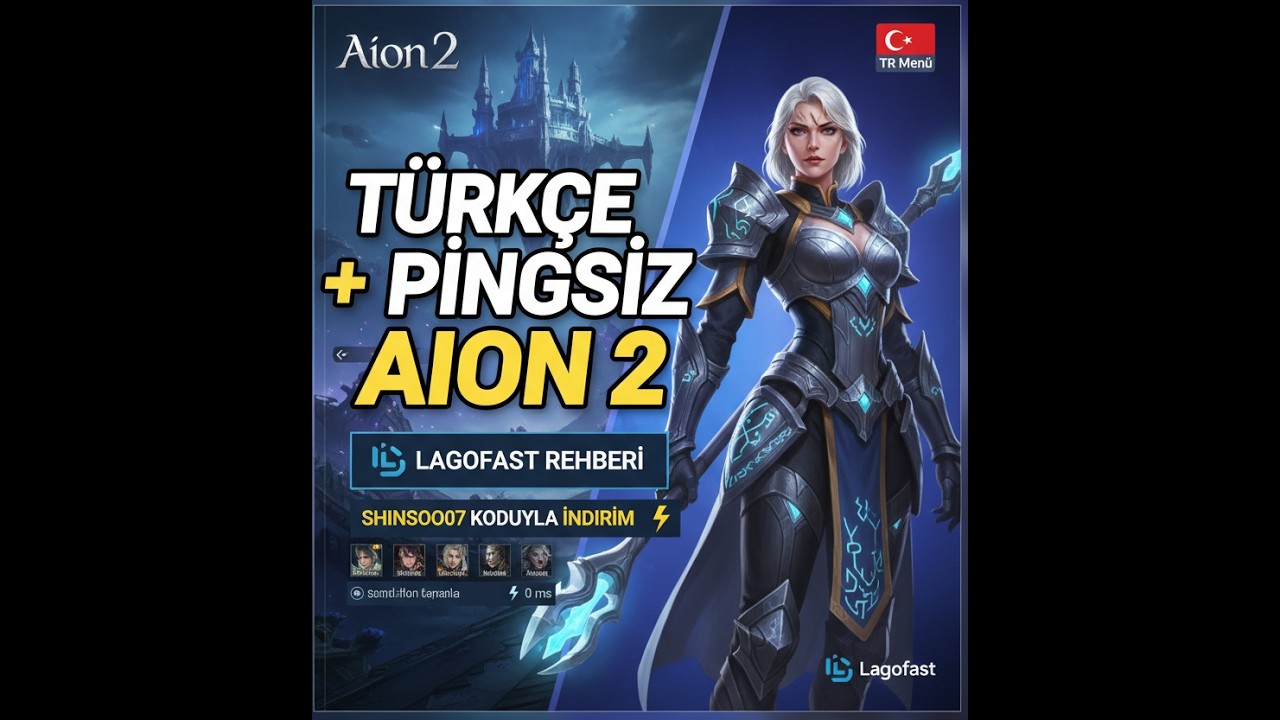 AION 2 Türkçe & Pingsiz Oynama Rehberi | Lagofast ile En Düşük Ping + Türkçe Menü #aion2 #türkçeyama