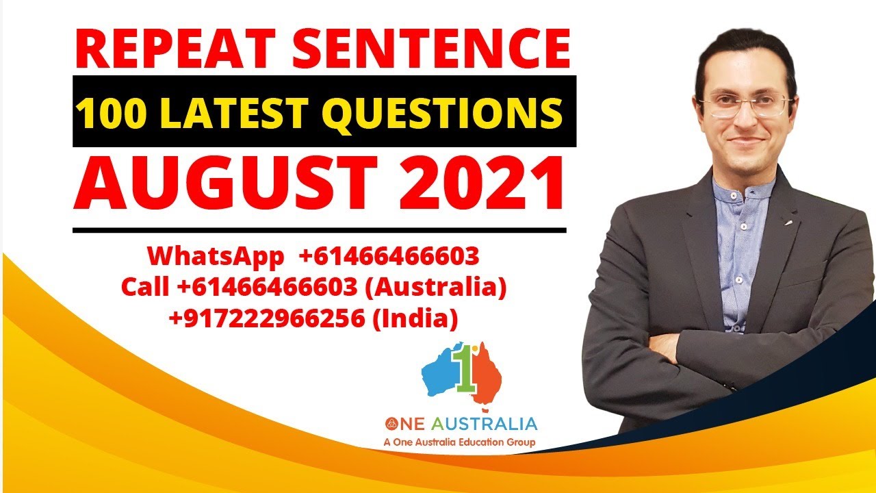 Repeat Sentence|PTE Speaking|August 2021 LATEST Real Exam Memories| A One Australia Online Coaching