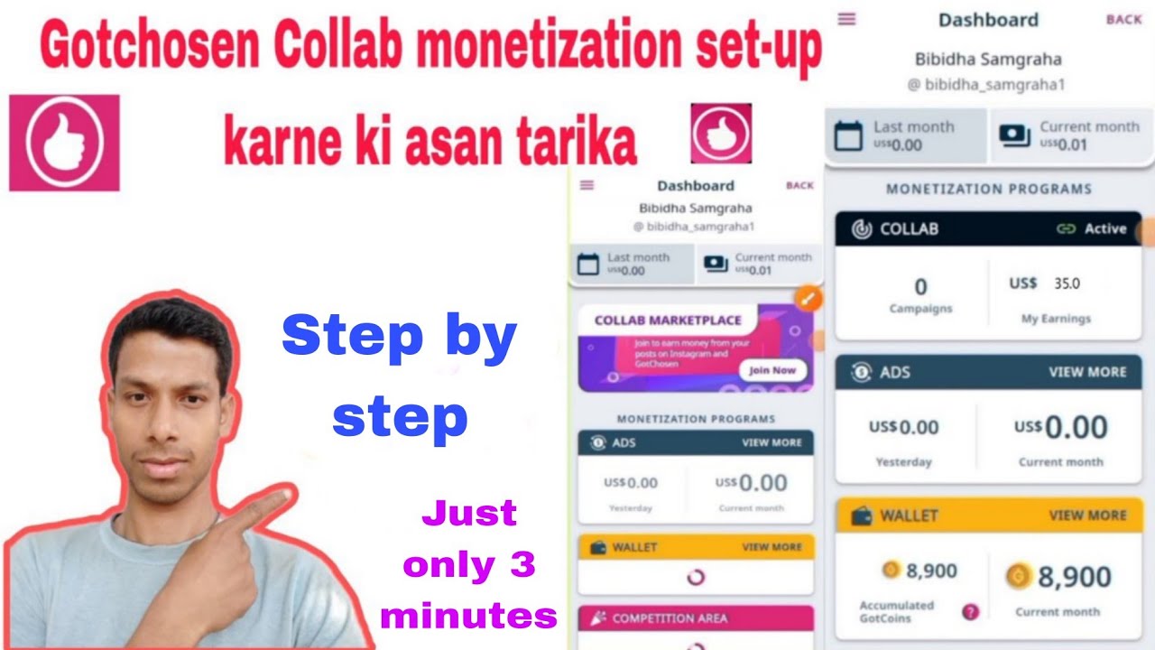 How to set up Gotchosen Collab monetize 2025 #tips  @BibidhaSamgraha