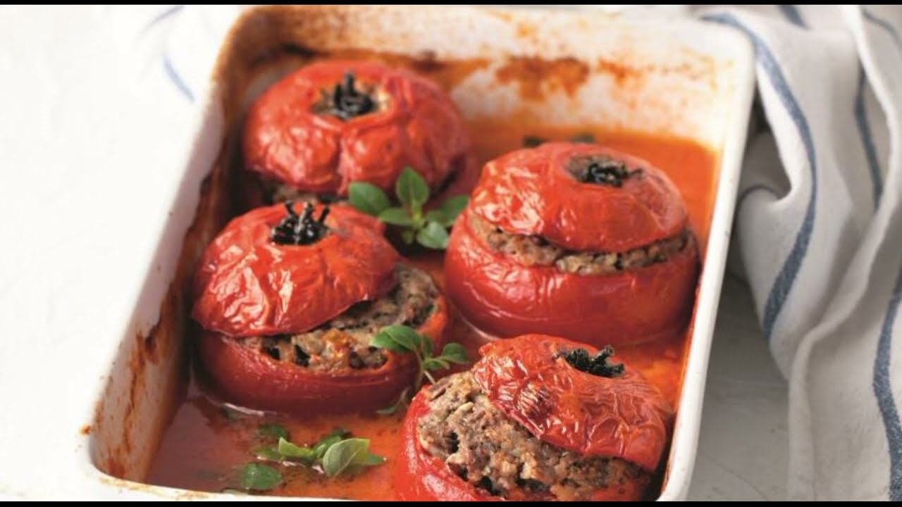 Фаршированные помидоры в духовке с мясным фаршем