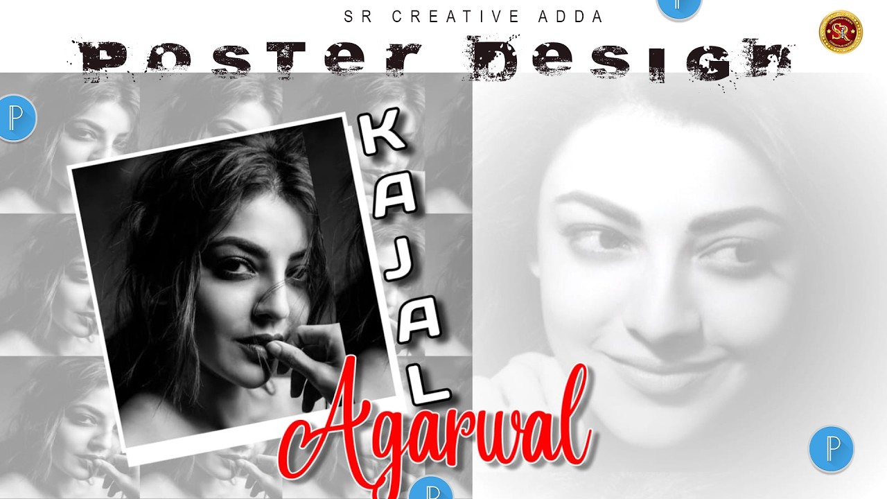 Kajal Poster Design In Pixellab Telugu | Poster Editing | Pixellab Tutorial #srcreativeadda
