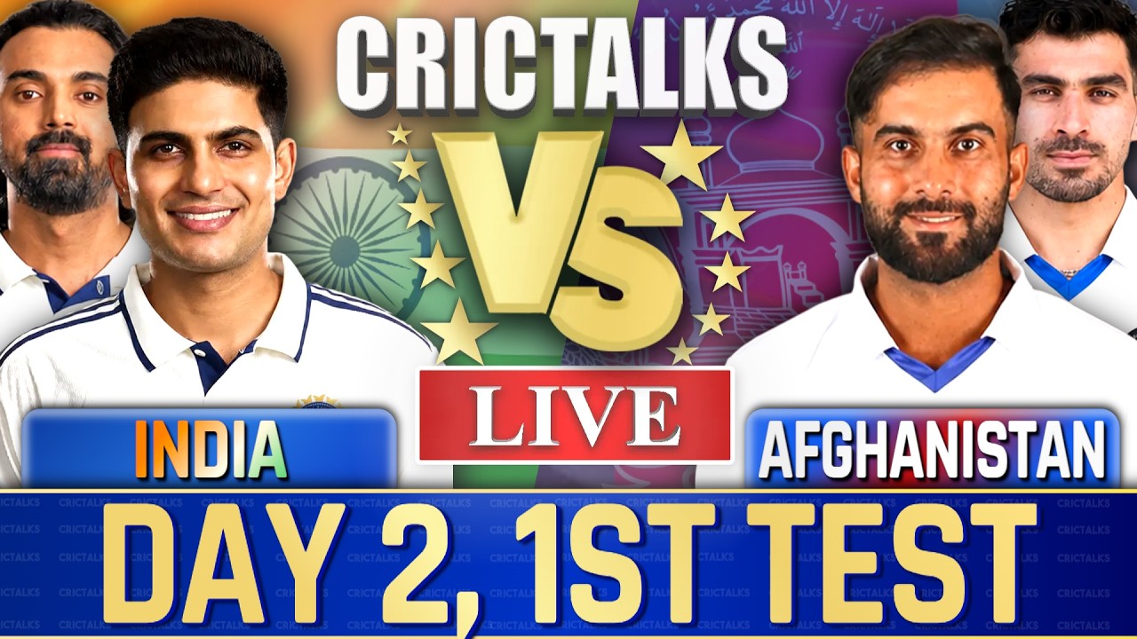 🔴 Live: IND vs AFG, Day 2, 1st Test, Cricket Live Match Today Scores, Commentary, 1st Session