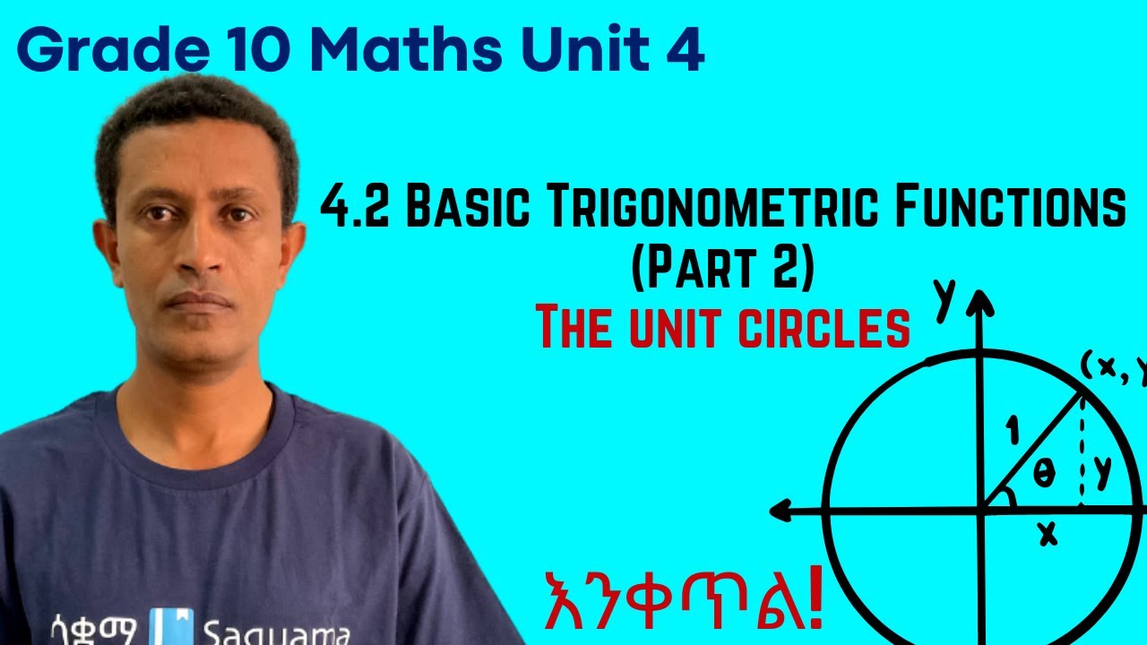 Grade 10 Maths  Unit 4:4.2 Basic Trigonometric Functions Part 2-The unit circles