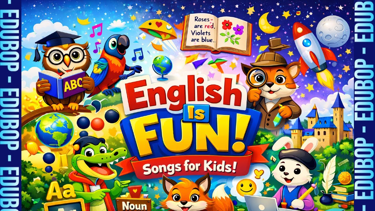 English Is Fun! Full Album + Music Videos by Edubop | Grammar, Reading & Writing | Edubop Album
