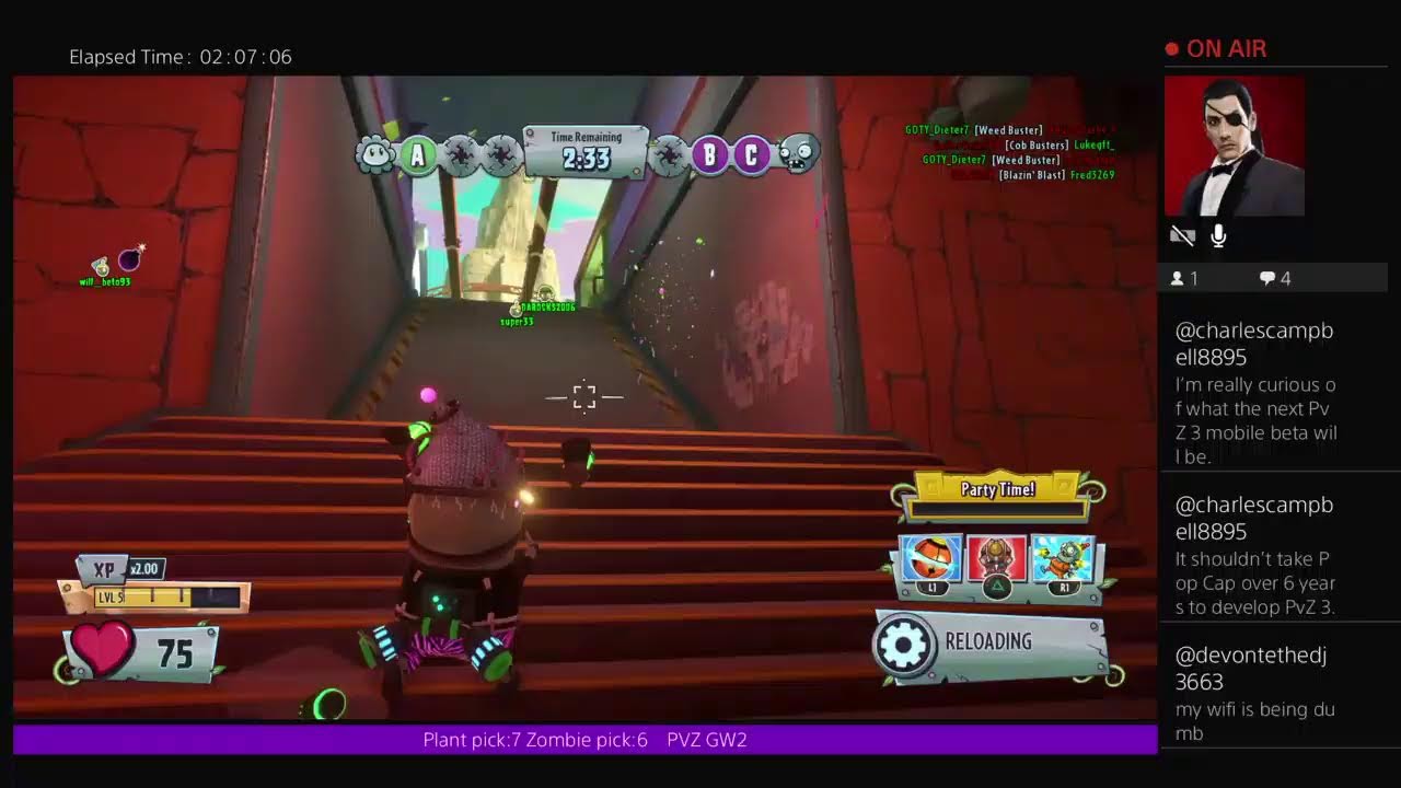 PVZ GW2 streaming to max rank plus 1v1