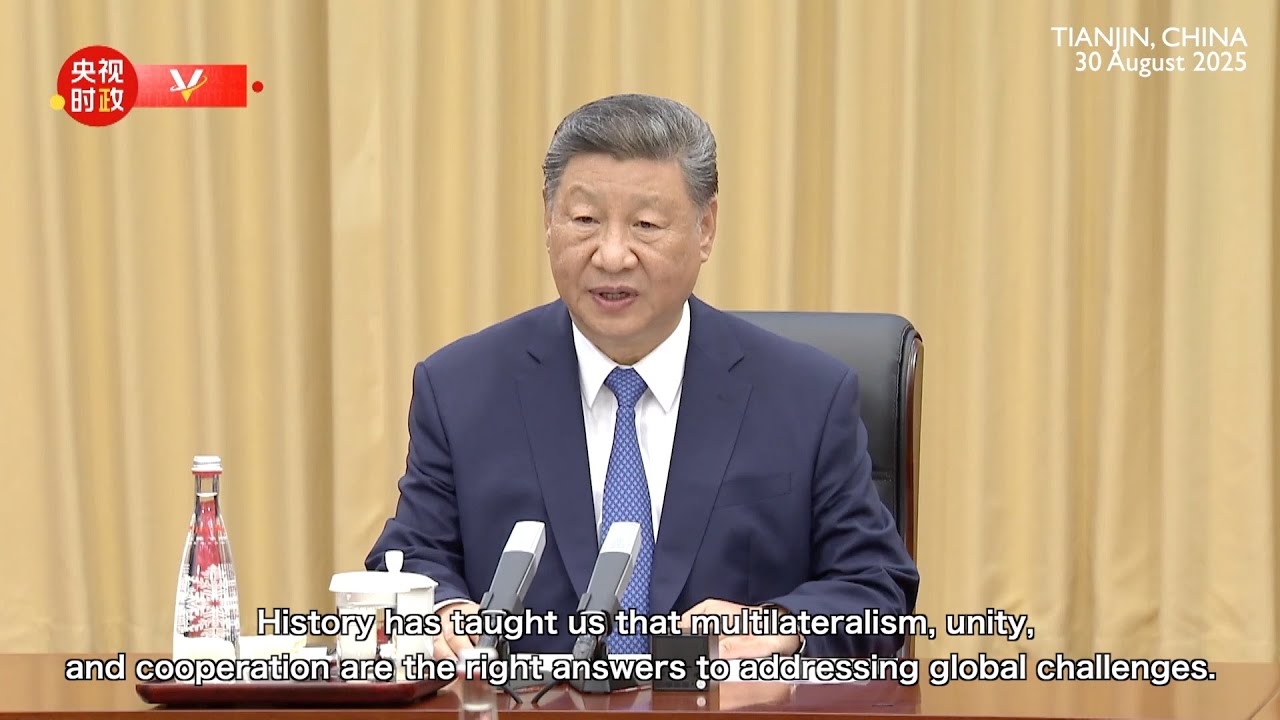 Hear the opening remarks as Xi meets UN chief Guterres in Tianjin, China before the SCO Summit