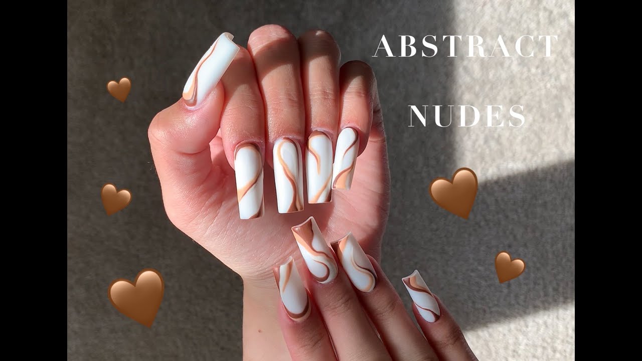 Nude Abstract Nails | Nails At Home | Safiya Jordan