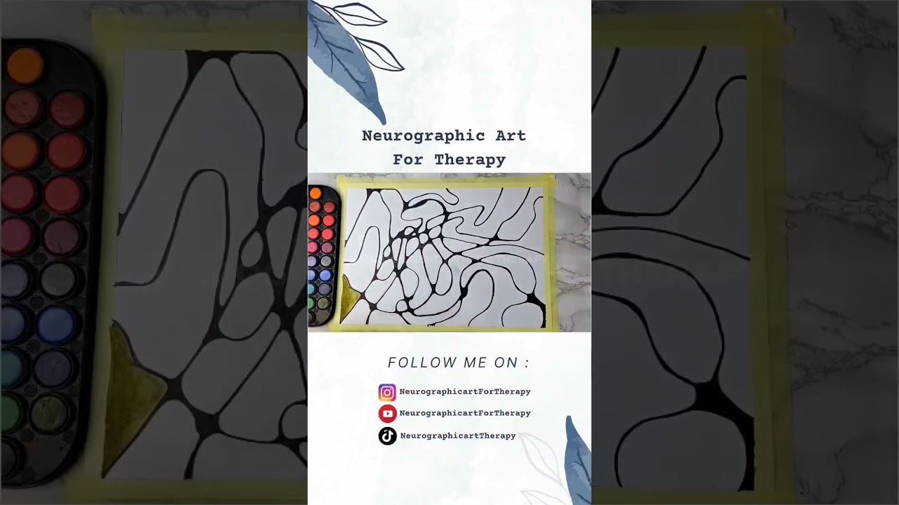 Coloring Neurographic Art Therapy for Anxiety and overthinking #31 - Neurographic Art #Short Video