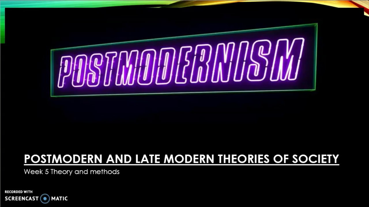 A* Sociology Theory and Methods Postmodern, Late Modern and PM Marx
