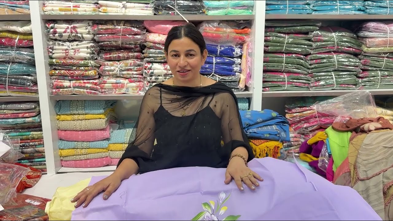 Chikankari ke suit fabric cotton ￼👉 8950608489