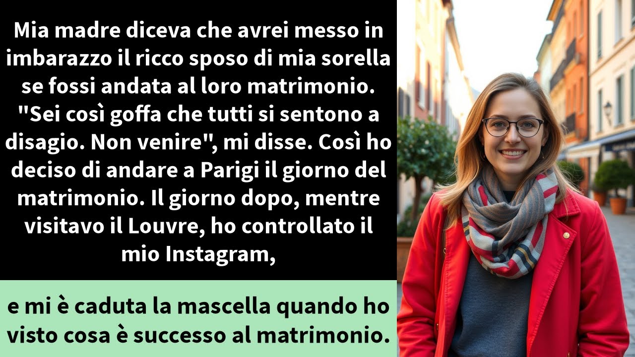 Mia madre diceva che avrei messo in imbarazzo il ricco sposo di mia sorella se fossi andata al loro