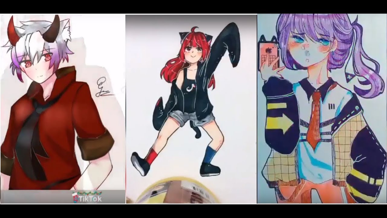 TIK TOK TRANH VẼ ANIME ĐÁNG YÊU CUTE - TIK TOK TRANH VẼ ANIME CỦA CÁC TIKTOKER