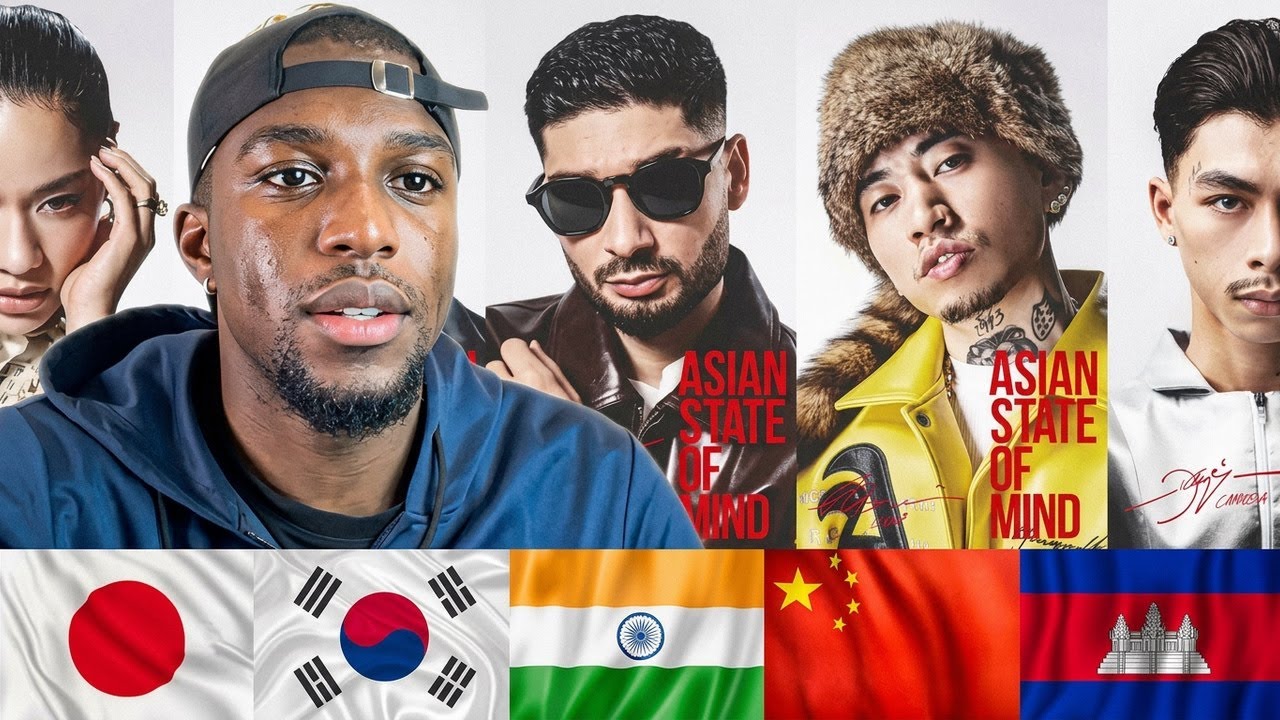 🇯🇵Awich 🇰🇷Jay Park 🇮🇳KR$NA 🇨🇳Masiwei 🇰🇭VannDa - ASIAN STATE OF MIND (English Lyrics) Reaction