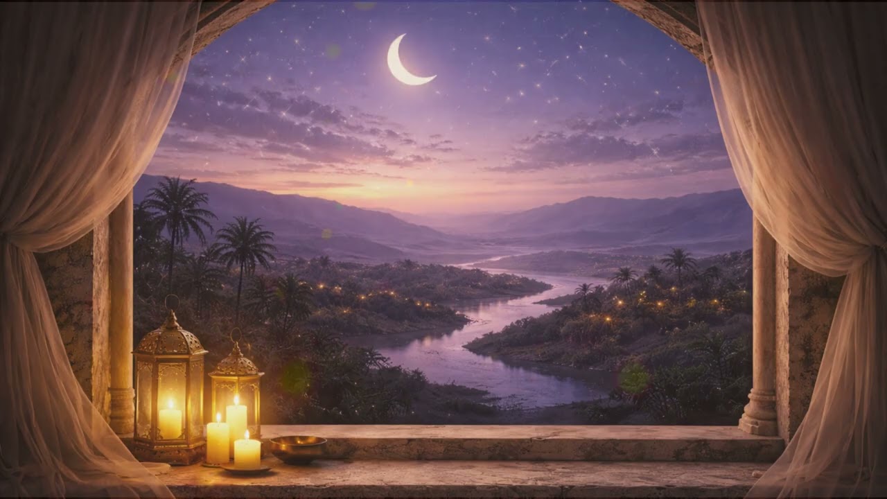 Under the Crescent Moon | Relaxing Night Atmosphere
