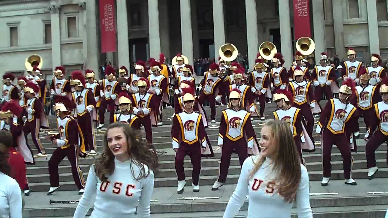 USC Trojan Marching Band LMFAO Party Rock Trafalgar Square, London 2012