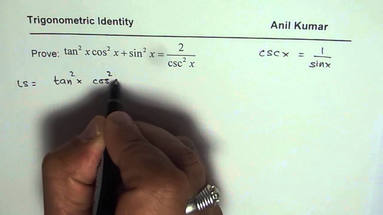Prove Trigonometric Identity with pythagorean basic identity