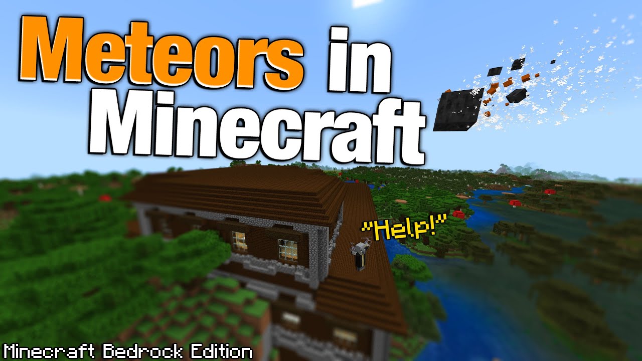 Meteorites are Falling Down in Minecraft!☄️ [Addon Showcase W/Download link]