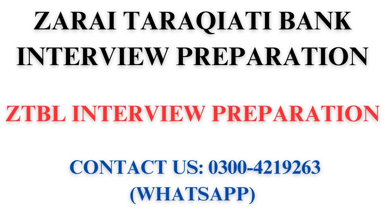 ZTBL Interview Preparation Session | Zarai Taraqiati Bank Interview Preparation Session