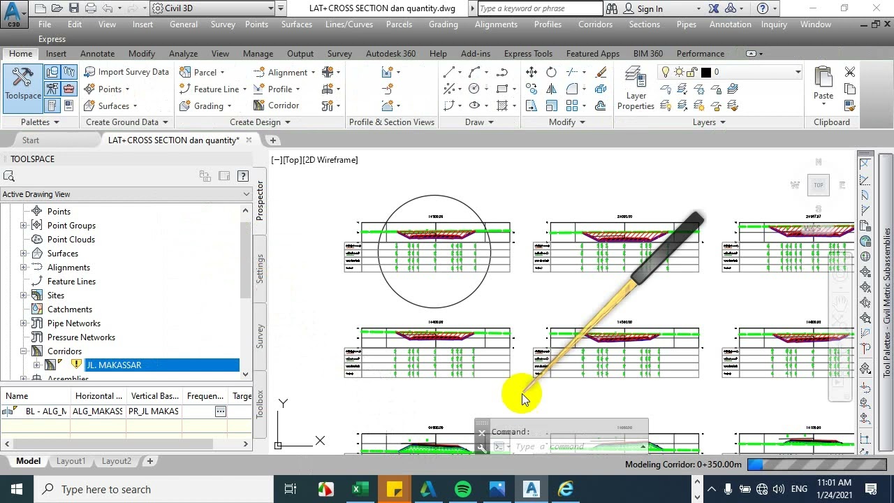 Civil3D, setting label cross section