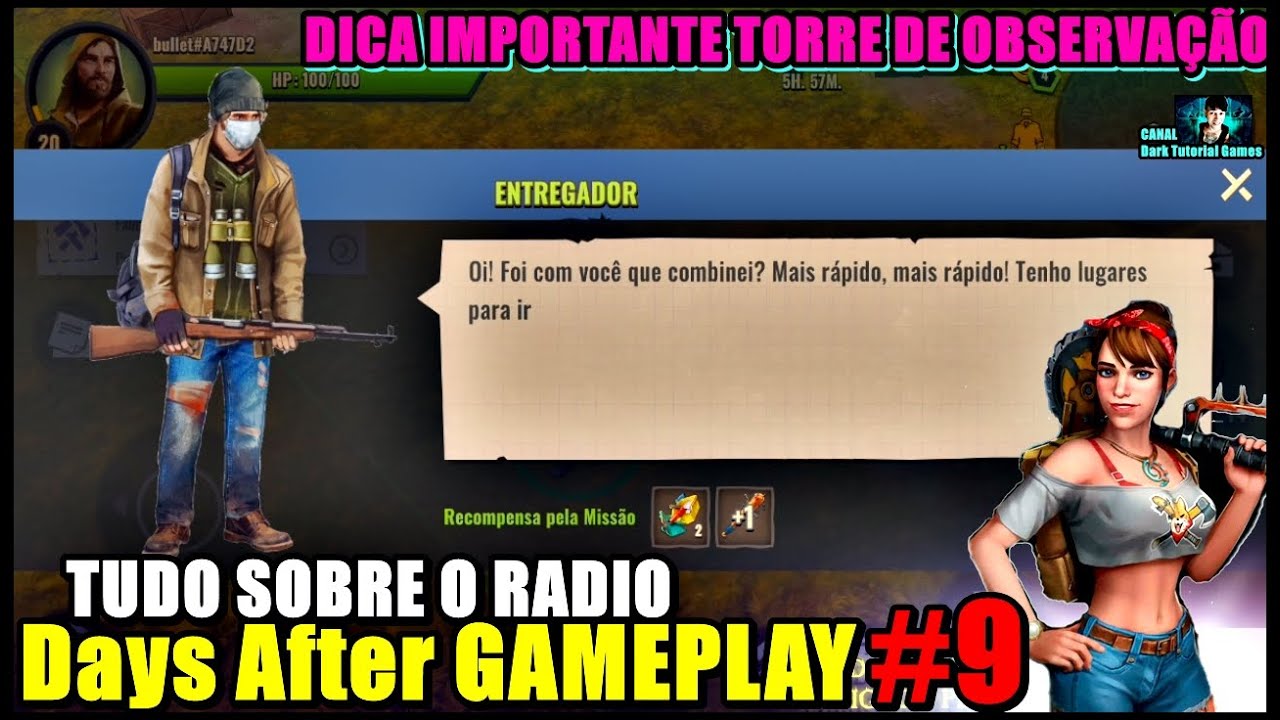 ●TUDO SOBRE O RADIO Days After GAMEPLAY #9 👁 DICA IMPORTANTE TORRE DE OBSERVA&Ccedil;&Atilde;O