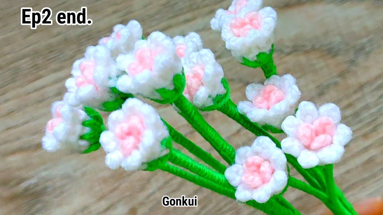 Crochet flower |Crochet Gypsophila Paniculata/Baby 's Breath Ep2end. Assembly flower #crochetflower