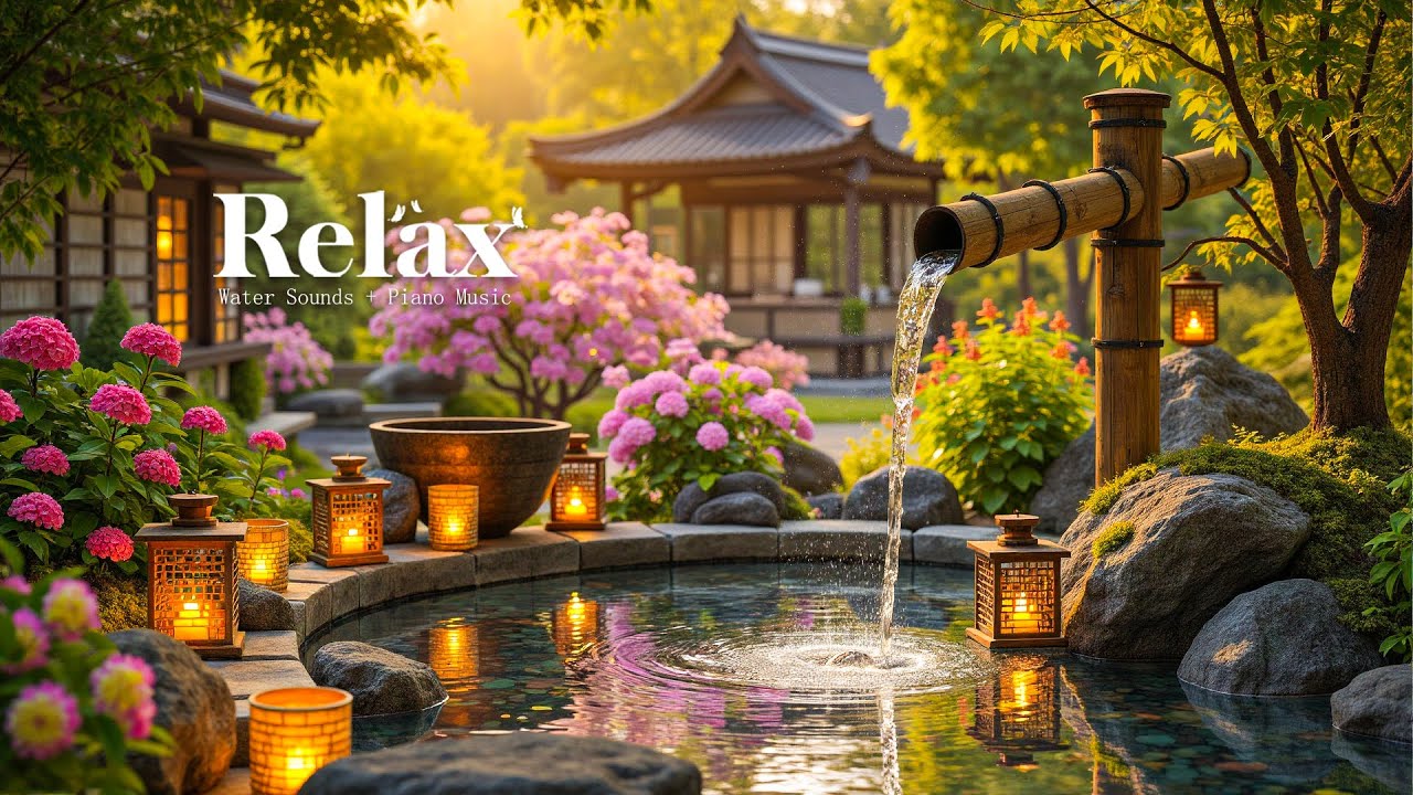 Relaxing Piano with Flowing Water Sounds 🌿 Healing Piano Music for Anxiety & Depression | Deep Rest