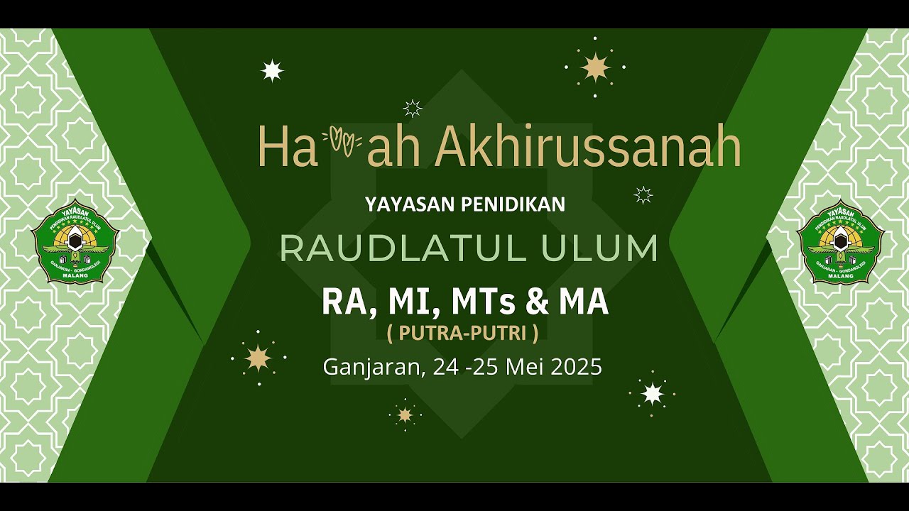 🔴 LIVE STREAMING WISUDA MI, MTs & MA RAUDLATUL ULUM (PUTRI) 2025