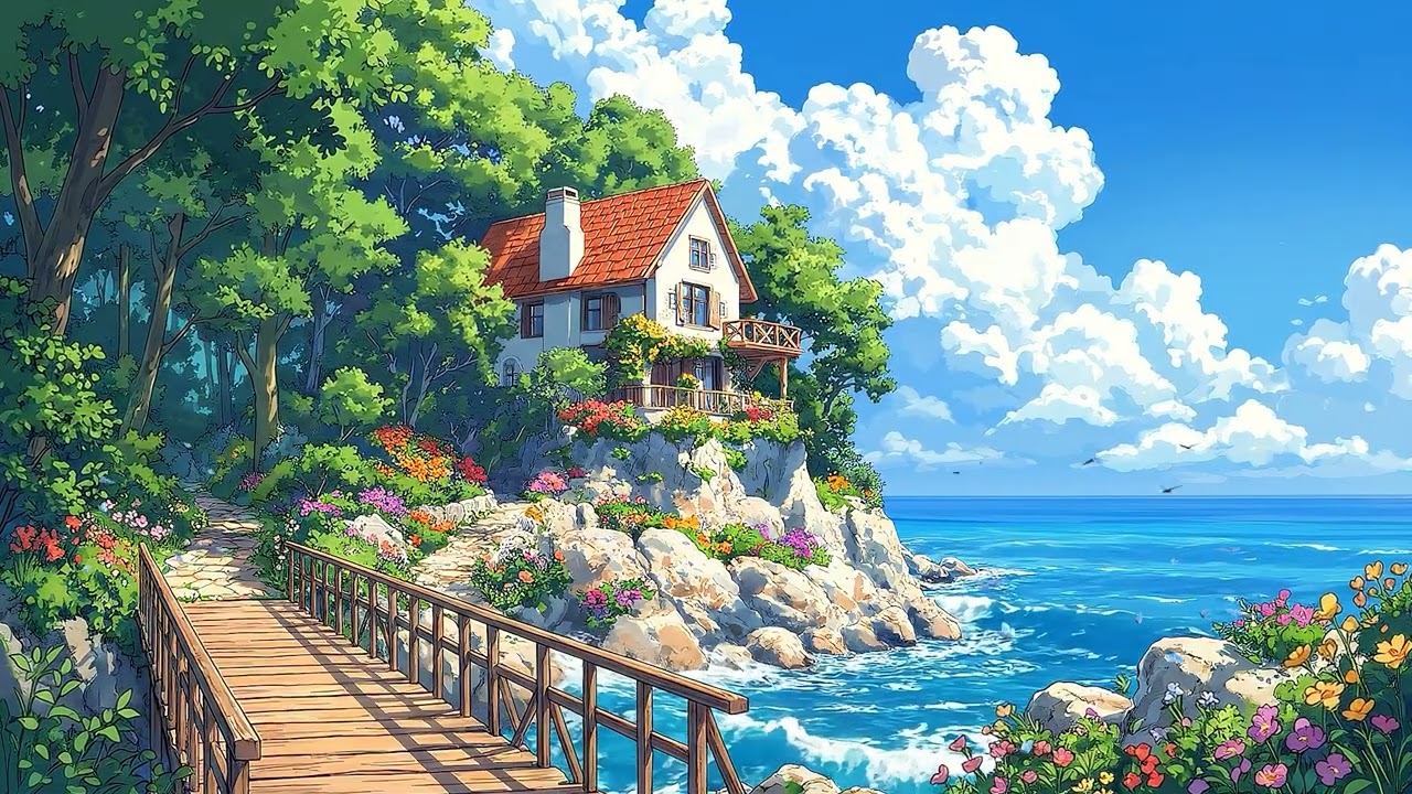 🌊 LoFi Seaside – Chill Beats & Ocean Waves to Study, Relax, and Sleep