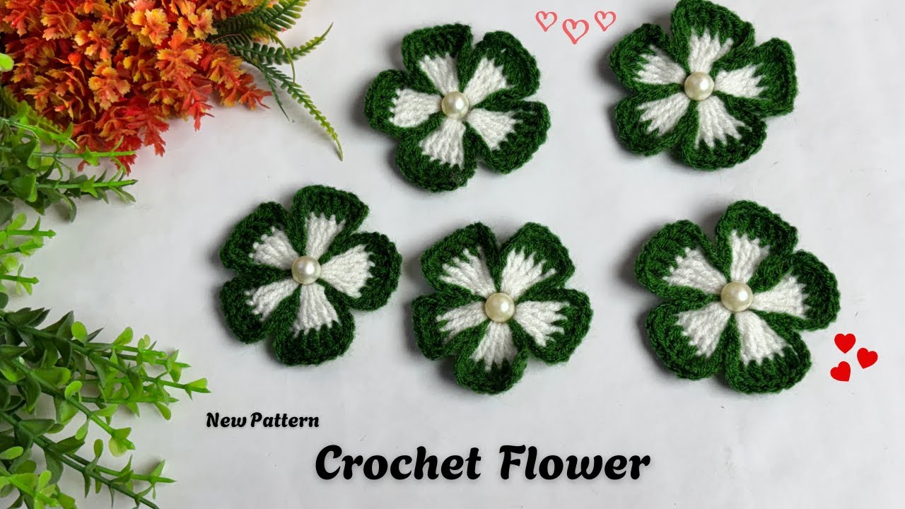 ⚡️🌼Amazing👌🏻Easy Crochet Flower New Pattern for Beginners | Crochet Tutorial #thecrochetknit