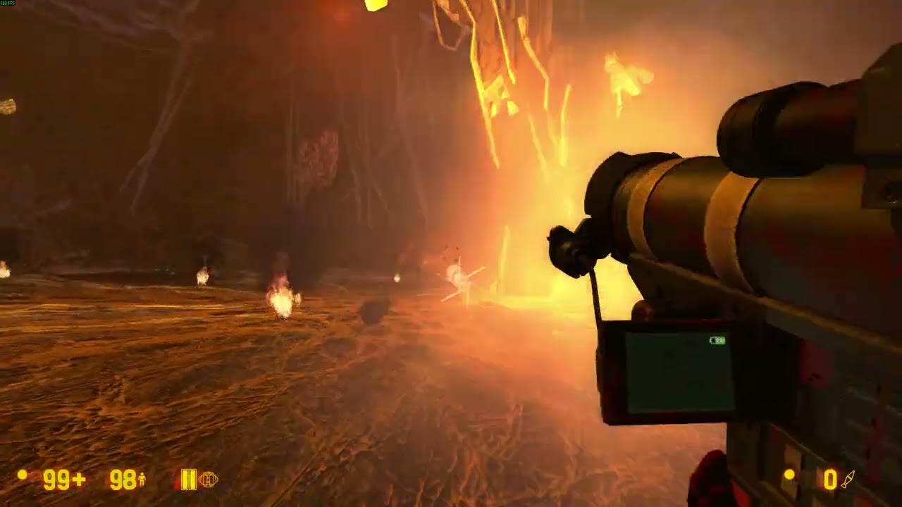 Black Mesa мега хедкраб босс файт
