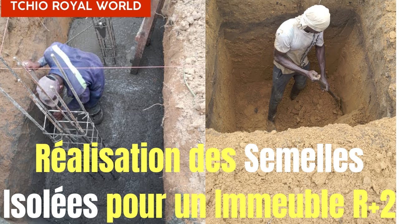 R&eacute;alisation des Semelles Isol&eacute;es pour un Immeuble R+2 : Fondations Solides pour une Future Stabilit&eacute;