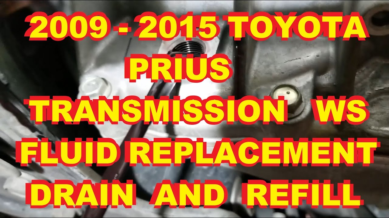 2009 - 2015 Toyota Prius CVT Transmission Fluid Drain And Refill. Toyota WS Type Fluid.