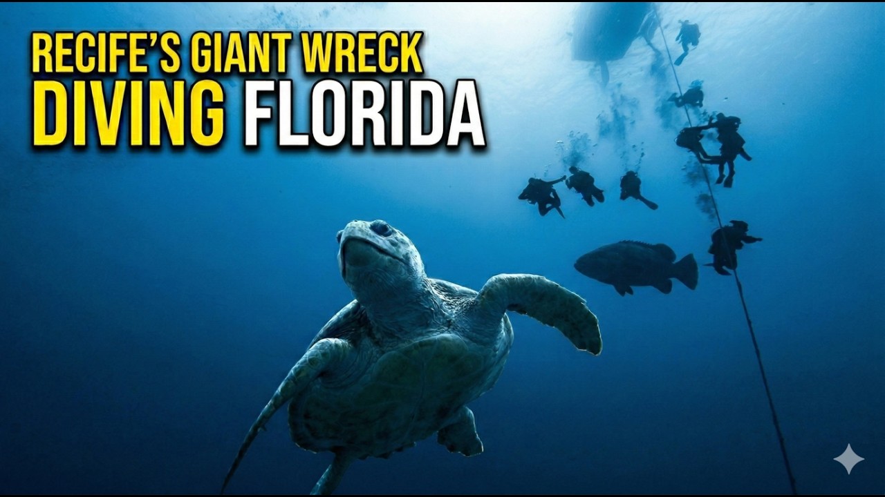 DIVING THE FLORIDA WRECK: Massive Turtles & Giant Groupers!