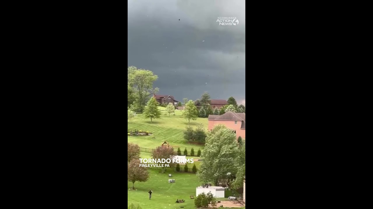 Tornado forms as debris is thrown into the air in Washington County