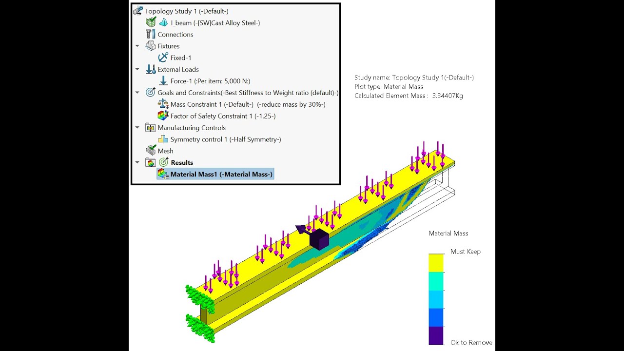 Topology Study in SolidWorks
