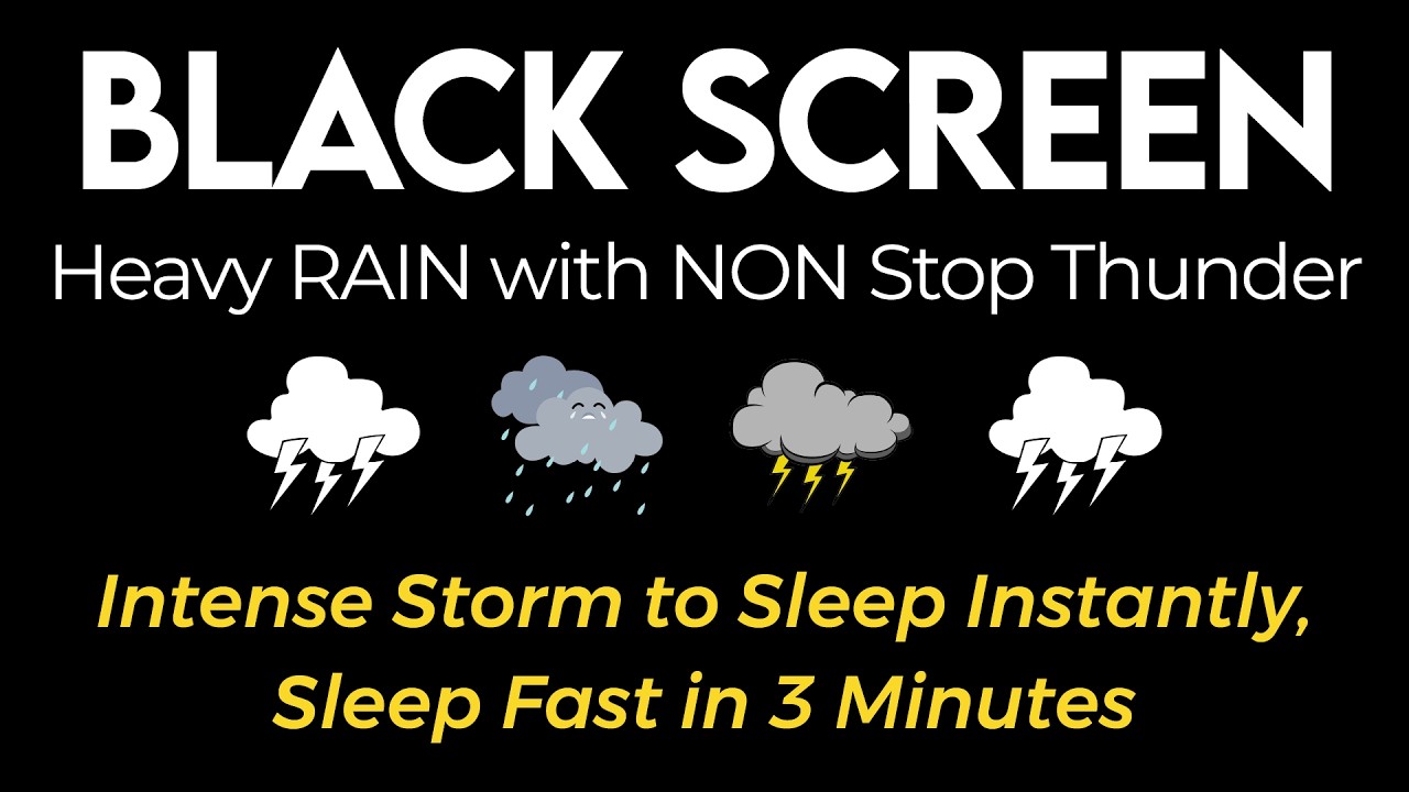 Сильный шторм, чтобы мгновенно заснуть, уснуть быстро – Сильный ураганный дождь и громкие грозы – Че