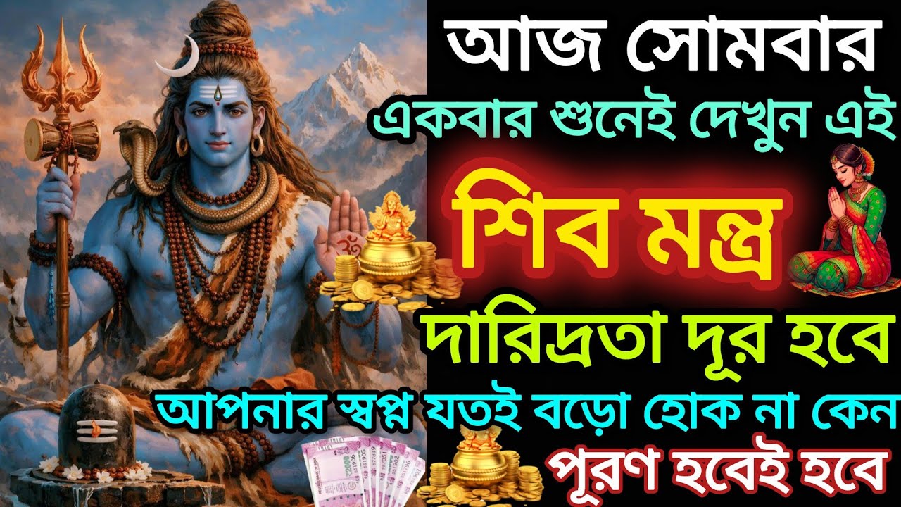 ✅একবার শুনেই দেখুন এই শিব মন্ত্র🕉️ আপনার স্বপ্ন যতই বড়ো হোক না কেন তা পূরণ হবেই হবে। Shiva mantra 