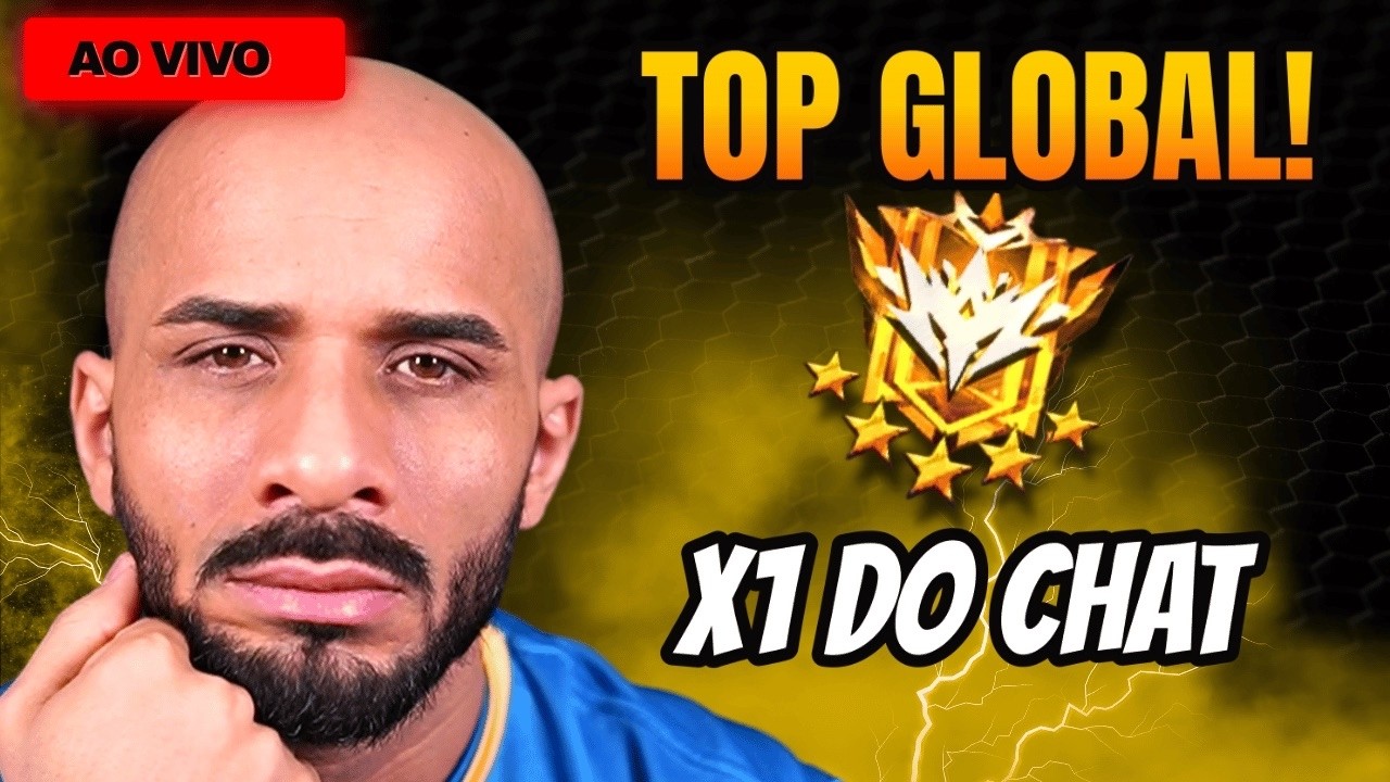 TOP GLOBAL SQUAD - X1 CONTRA CHAT FREE FIRE AO VIVO
