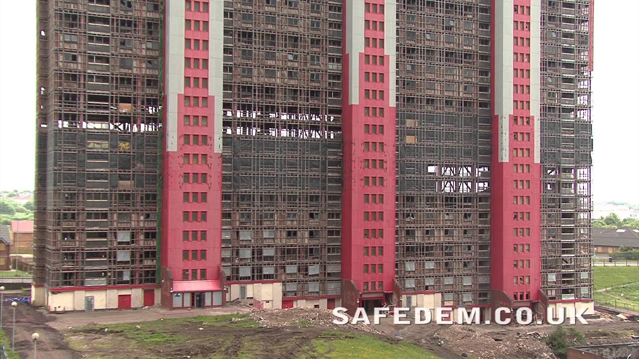 SAFEDEM Red Road Flats Demolition Glasgow 10-6-12