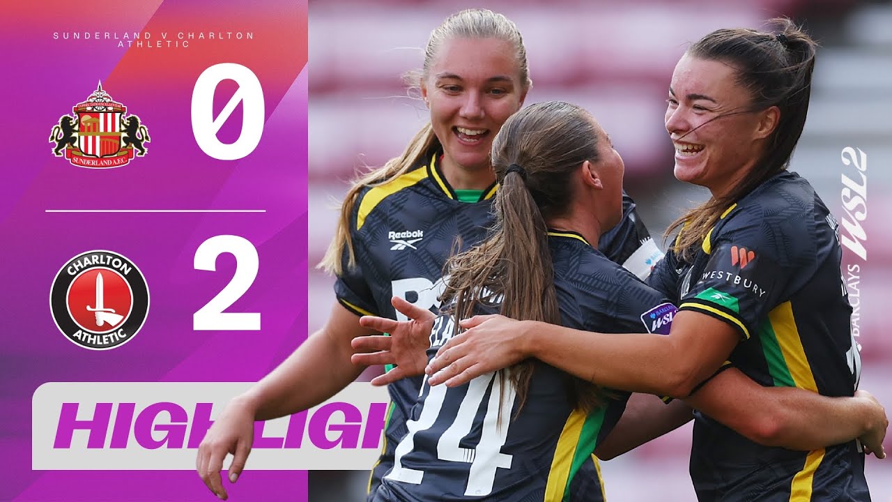 Jodie Hutton Brace For Visitors | Sunderland v Charlton Athletic Highlights | Barclays WSL 2 25/26
